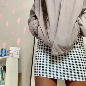 plaid fitting skirt